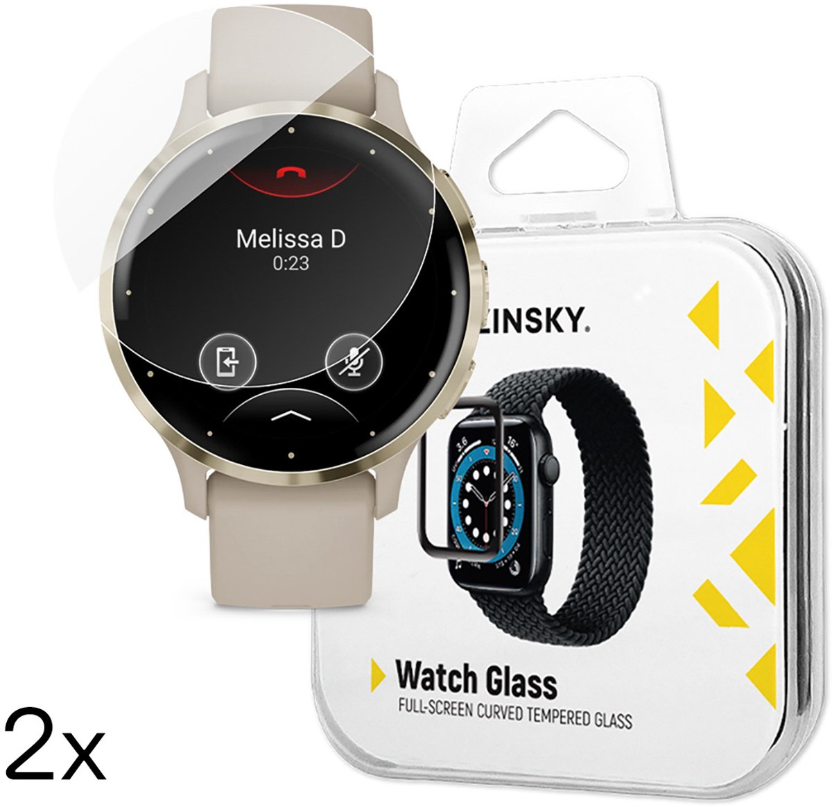 Szkło Hartowane Wozinsky Full Glue Do Garmin Venu 3S 41Mm (2 Szt.)