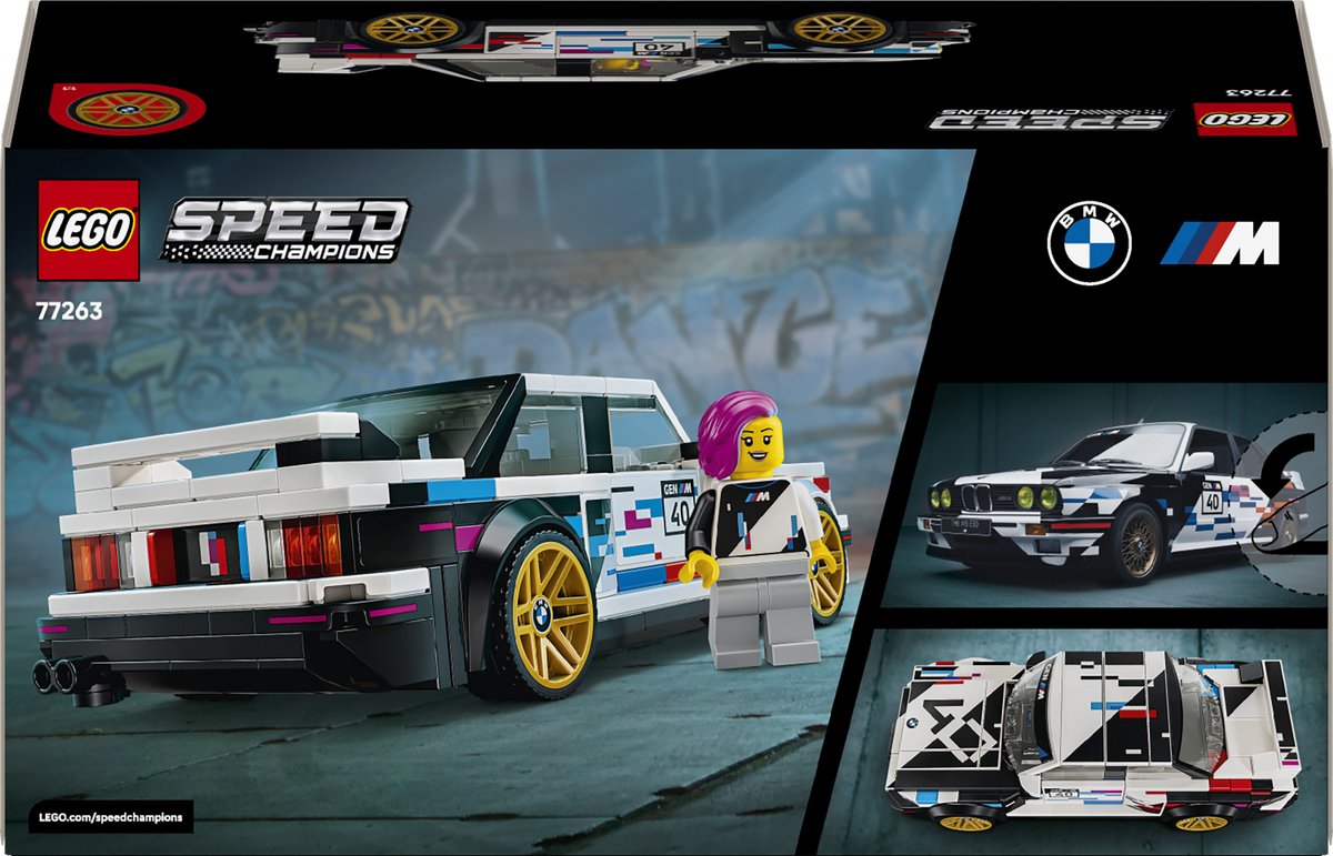 LEGO Speed Champions BMW M3 (E30) Auto Bouwpakket voor Kinderen en Kinderkamer Decoratie 77263 — afbeelding 5