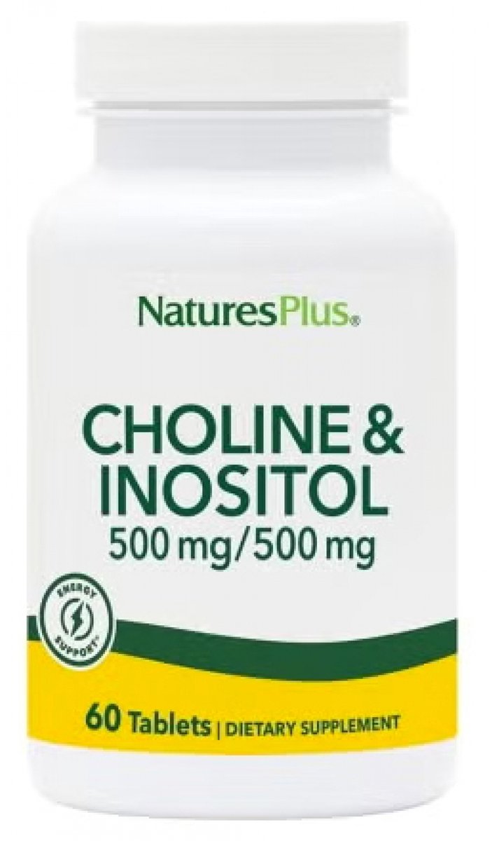 Choline & Inositol 500/500 mg (60 Tablets) - Nature's Plus
