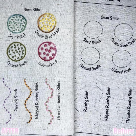 Borduurboek - Handwerk Gids - Creatief Leren - Progressieve Technieken - 20 x 12.5 cm - Meerkleurig — afbeelding 5
