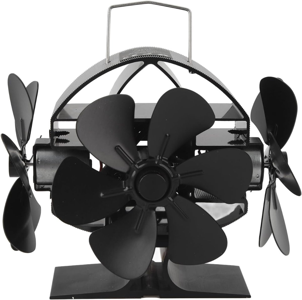 QUOVO® Houtkachel Ventilator - Houtkachel - Kachelventilator - Zwart - 21cm x 18cm x 13cm