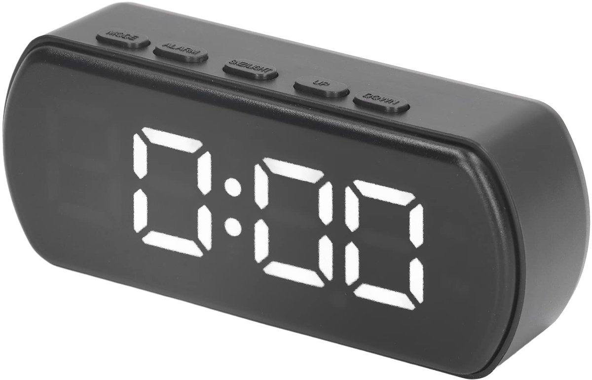 Dailygoods- Digitale Wekker Snooze-functie - Temperatuursensor - Twee Weergavemodi - LED-display - Energiebesparend - Slimme Lichtsensor