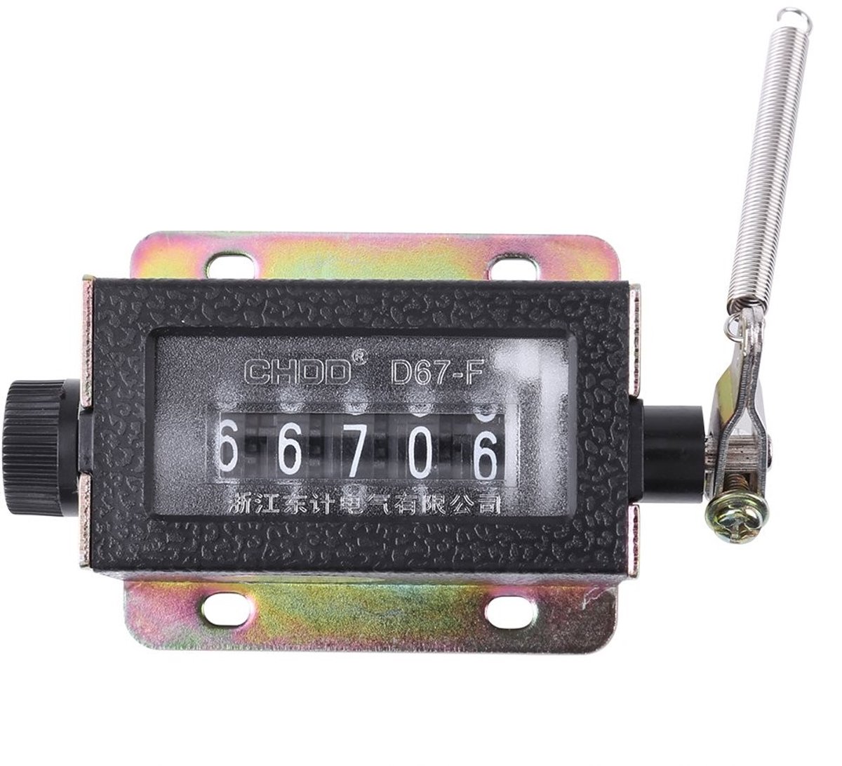 Byshayne - D67-F Mini Mechanische Handmatige Teller - 5 Cijfers - Compact en Precisie - Metaal en Kunststof - Handmatig Tellen - Geschikt voor Texti...