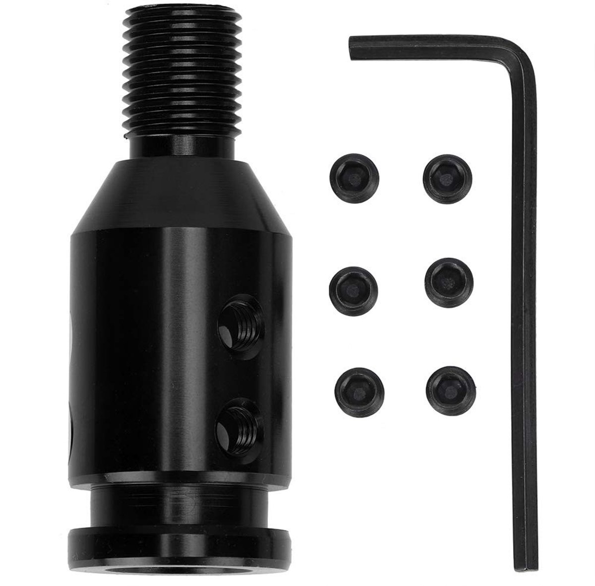 Cosensi - Universele Pookknop Adapter - Draadloze Shifterkopadapter - Zwart - Hoogwaardig Aluminium - Geschikt voor 12x1,25 - Inclusief Installatie...