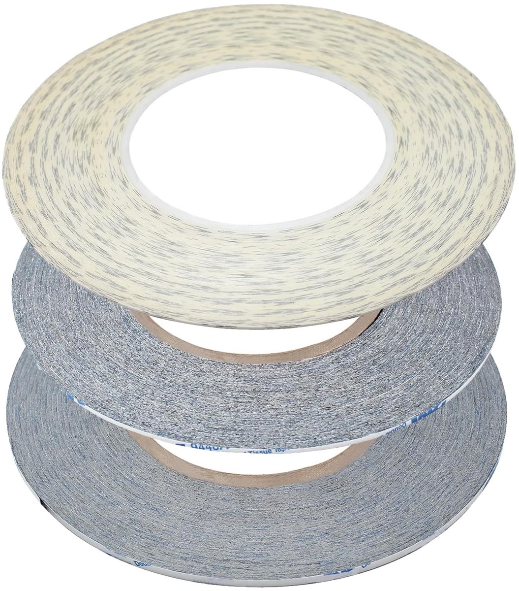 NTH products- Dubbelzijdig Plakband Extra Sterk - 50 Meter - 1 mm/2 mm/3 mm - Hittebestendig - Waterdicht - Sterke Kleefkracht - Tape