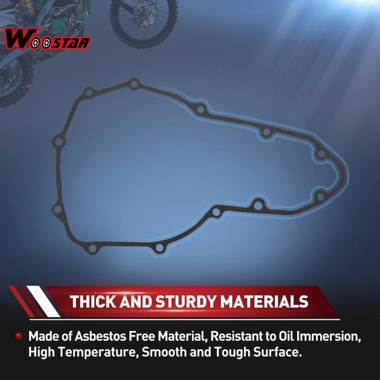 Allecto - WOOSTAR Motor Stator Deksel Gasket Vervanging voor ER400 ER650 ER6F EX400 Z650 Versys KLE650 van Merkloos — afbeelding 3