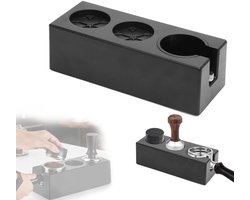 Verstelbaar tamperstation voor espresso met 3 gaten voor tamper, leveler en WDT-tool, gemaakt van ABS en antislip, ideaal voor barista's en koffieliefhebbers