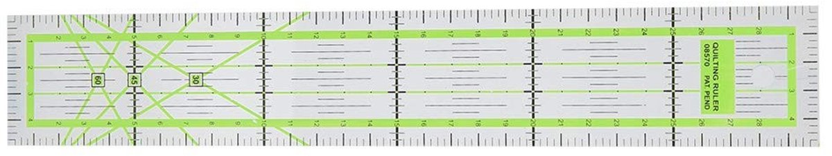 Dailygoods- Quiltliniaal Set van 6 - Hoge Transparante Naailiniaal - Nauwkeurige Schaal - Lichtgewicht en Duurzaam - Huidvriendelijk Materiaal - Draagbaar Quiltgereedschap