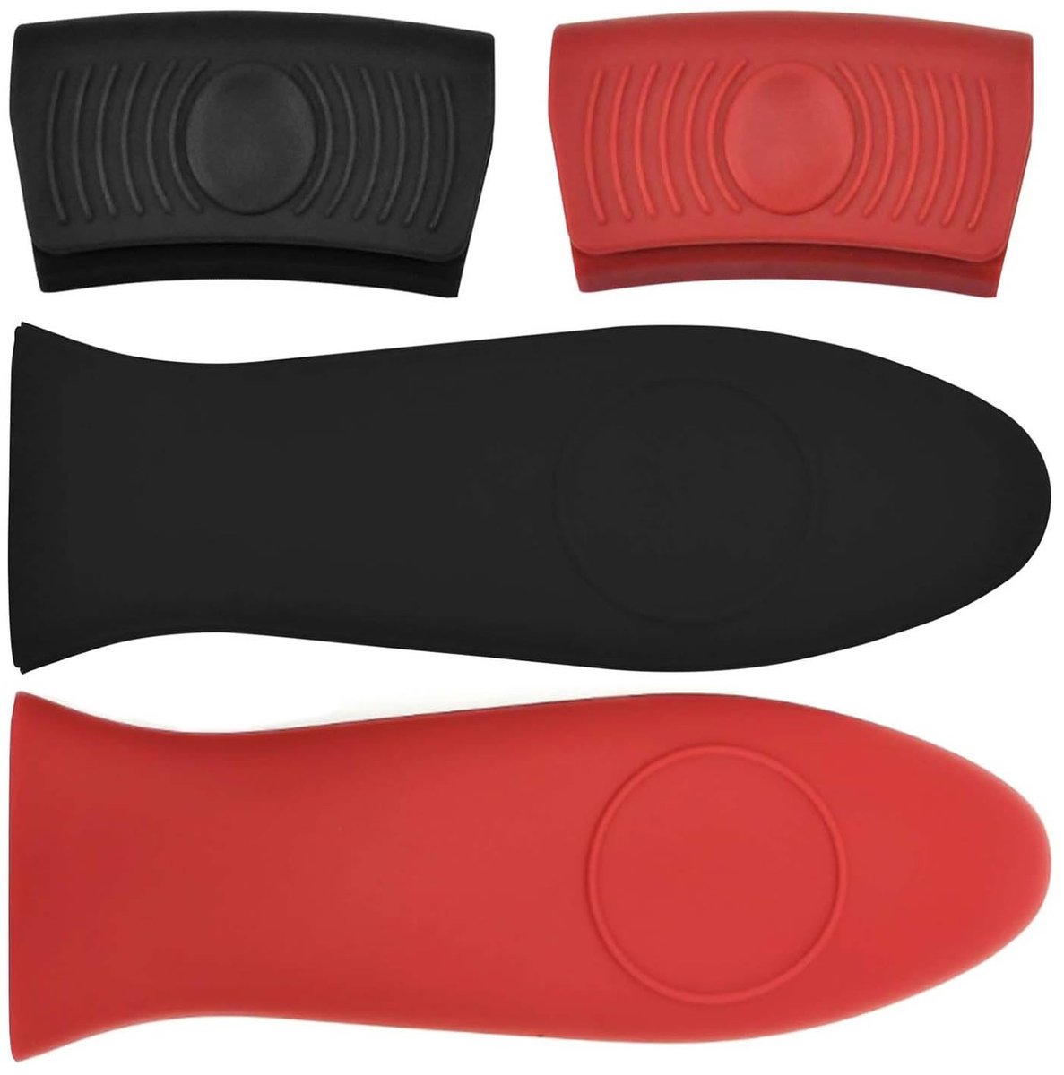 Dailygoods- Pannendeksels 4 Stuks - Siliconen Handvat - Warmte-isolatie - Hittebestendig - Voor Gietijzeren Potten - Veilig Vasthouden - Panhandgreep