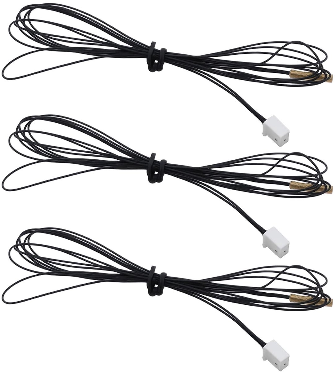 Dailygoods- Thermistor NTC 100K 3950 - Temperatuursensor - 3D Printer - Hoge Temperatuurbestendige Sonde - 1 Meter Kabel - Universele Connector