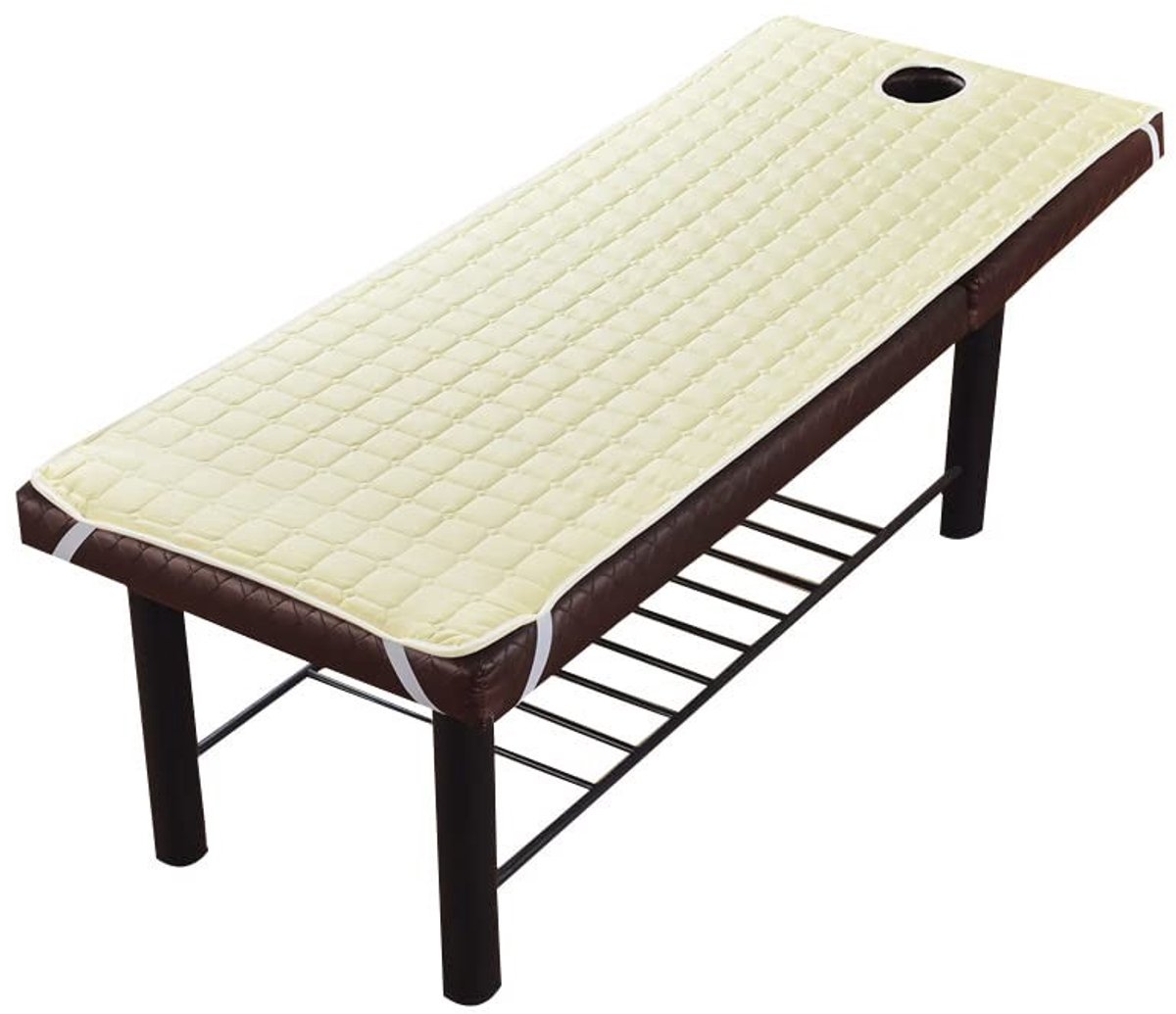 Dailygoods- Bedhoezen 3D Gewatteerd - Polyester - Ademgat - Elastische Banden - 70x190cm - Hygiënisch en Comfortabel - Massagelaken