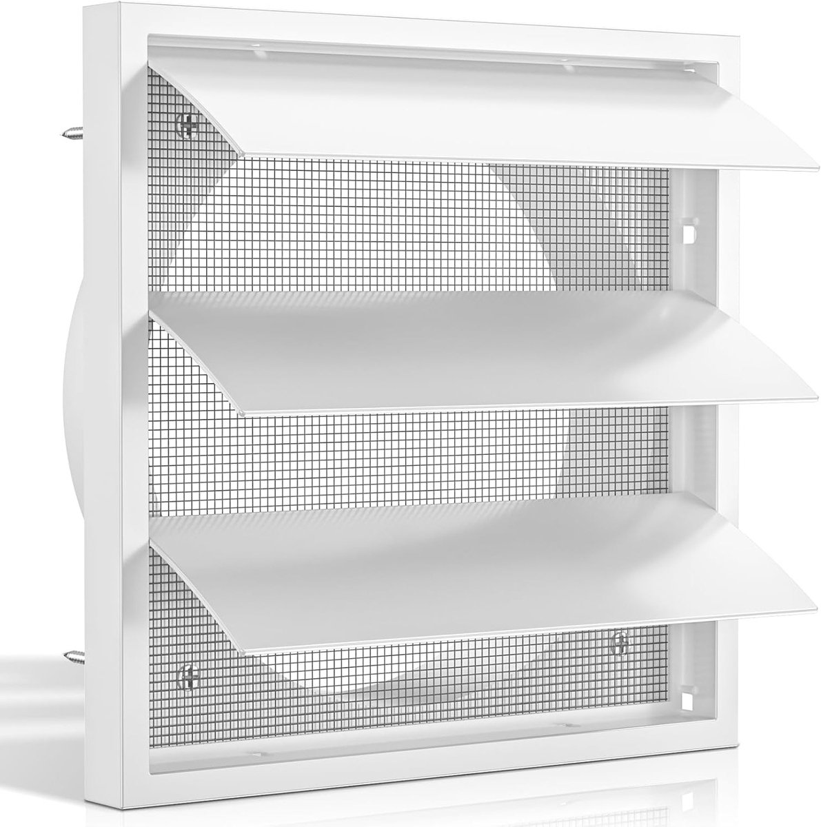Ventilatierooster 100 mm met Insectenbescherming en Vergrendelbare Sleuven voor HVAC, Droger en Badkamer