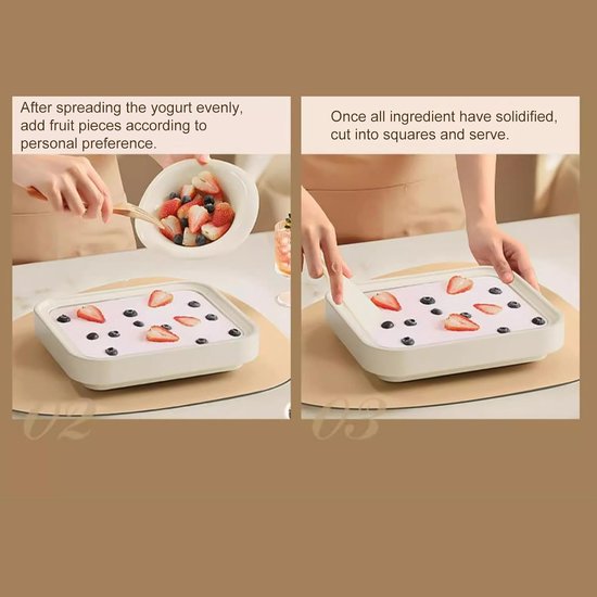 Gerolde ijsmachine - Dessert maker - Thuis desserts maken - Geen elektriciteit nodig - 23 cm - Roestvrij staal — afbeelding 2
