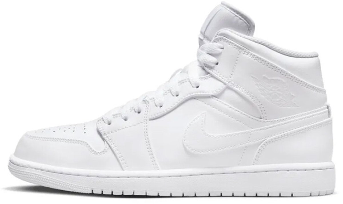 Air Jordan 1 Mid Heren Sneaker Wit