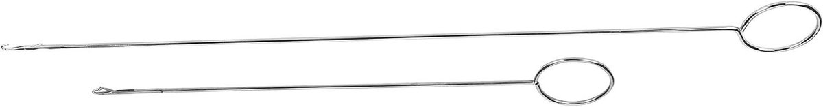 Lus Draaier Set - Touw Rijger - Thuis Naaien - Roestvrij Staal - 26 x 8 x 1 cm - Zilver