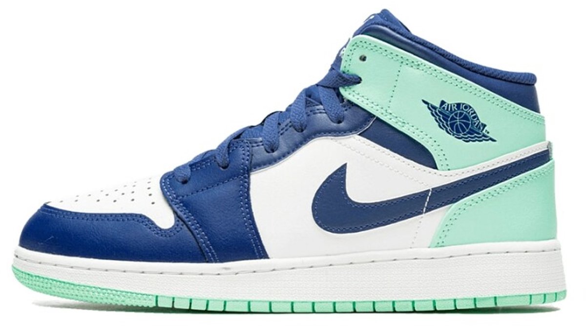 Air Jordan 1 Mid Blue Mint (GS) - Maat 38