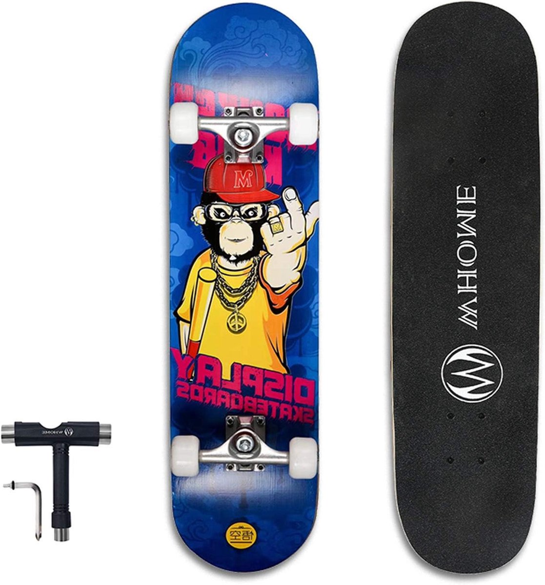 Compleet Skateboard Street Board Straat Tricks Dubbele Kick Concave 31 Inch A