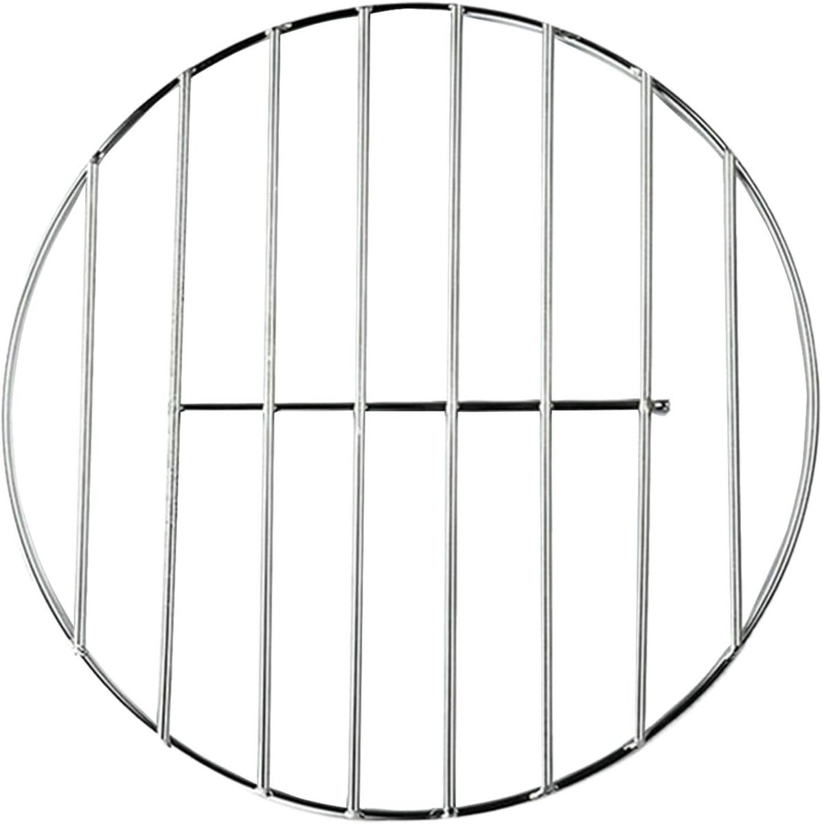 Grillrooster Rond - RVS Plaat - Buiten Koken - Hittebestendig Ontwerp - 30 cm Diameter - Zilverkleurig