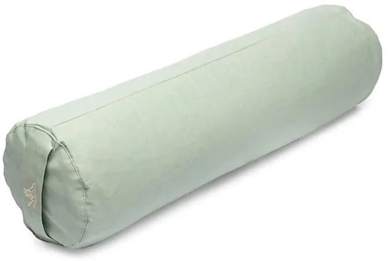 Meditatiekussen bolster zachtgroen biokatoen (OCS) - 60 cm x 16 cm — afbeelding 3