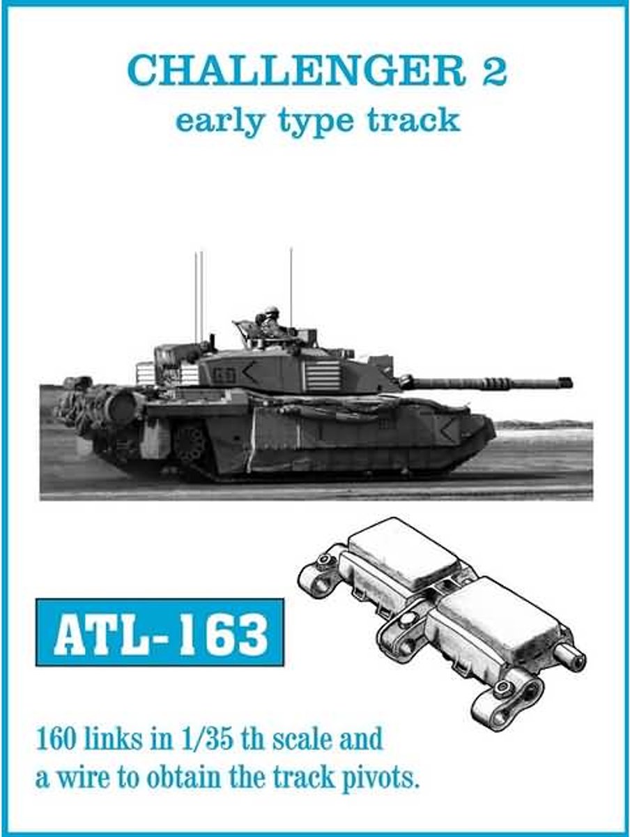 Friul ATL-163 - Challenger 2 Early Type Track - Metalen Rupsbanden 1:35 - Volledig Zelf Te Monteren