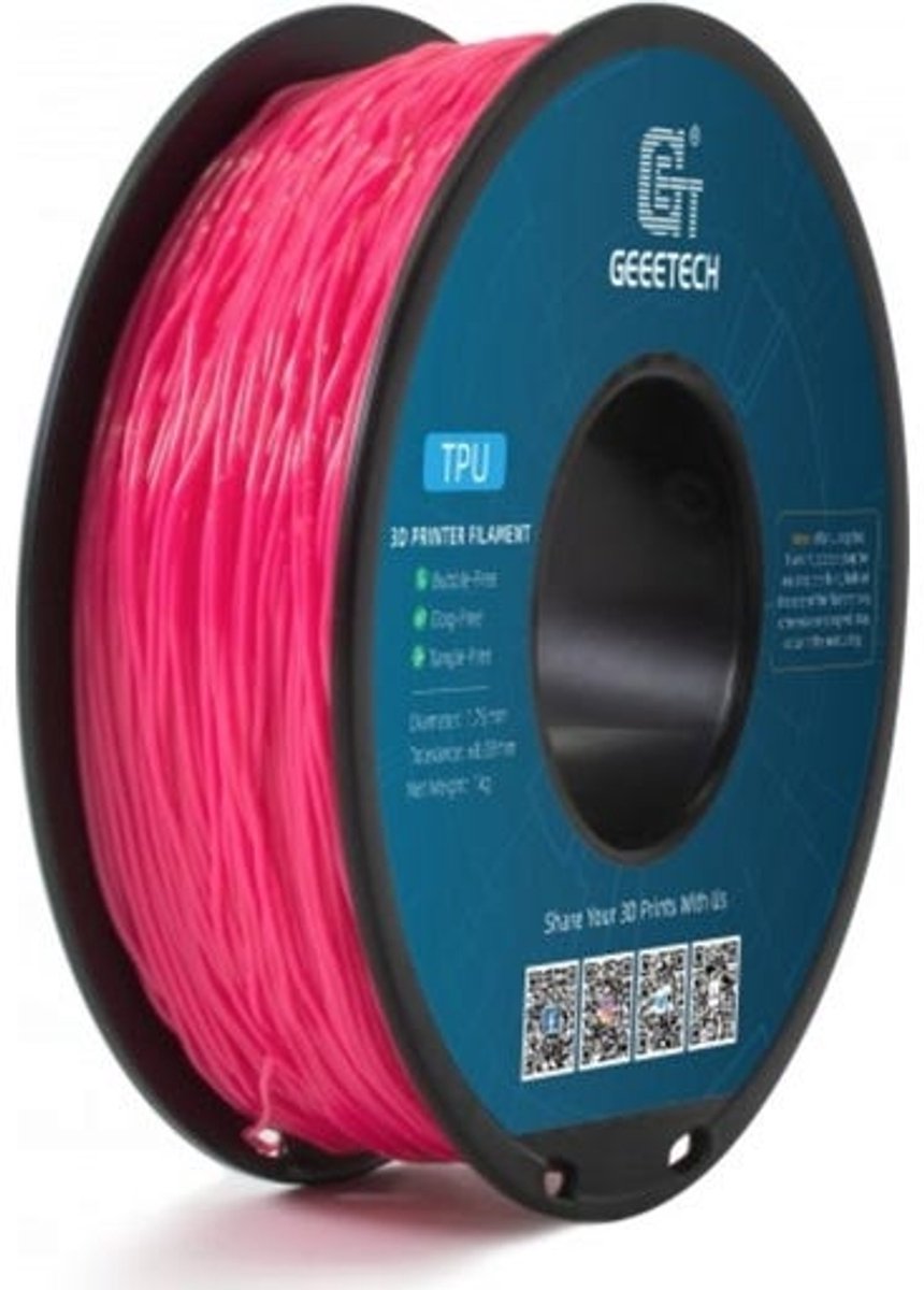 Geeetech - TPU Transparant Pink (1.75mm - 1kg)