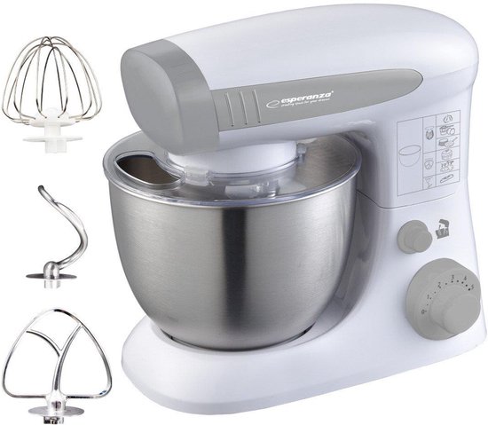 Esperanza EKM024 mixer Staande mixer 800 W Grijs van Esperanza — afbeelding 3
