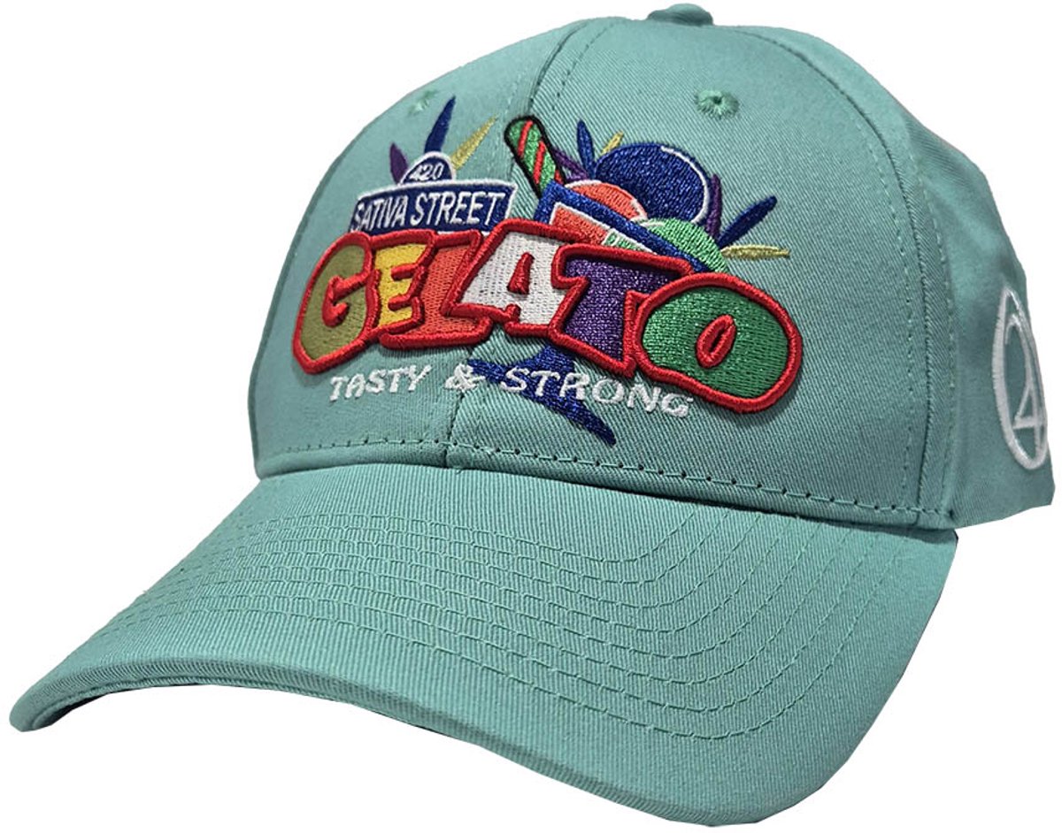 Lauren Rose - Gelato Strapback Cap – Mintgroen – One Size - Turquoise - 420 collection