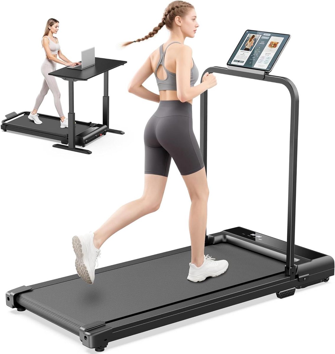 Loopband - Hometrainer - Thuiswerken - Stille motor - 104 cm - Zwart