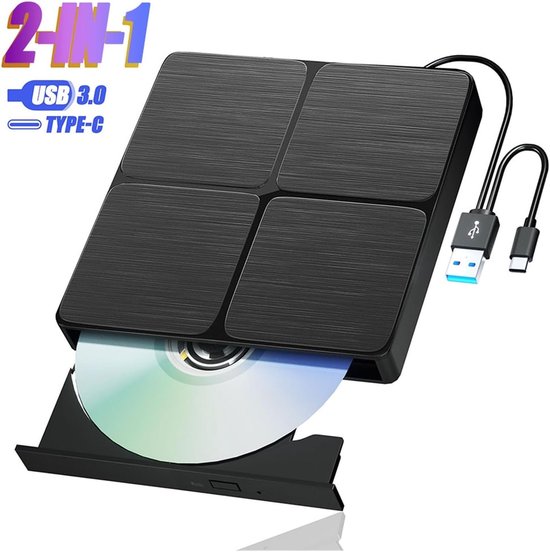 Externe Schijf - Optische Drive - Films Kijken - USB 3.0 Connectie - Compact Formaat - Zwart — afbeelding 2