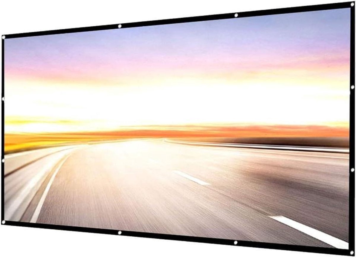 Projectiescherm Opvouwbaar - Projectie Scherm - Thuisbioscoop - Kreukvrij Materiaal - 150 Inch 16:9 - Wit