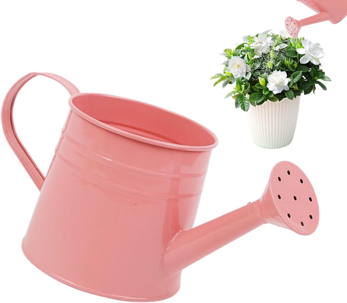 Gieter Binnen - Kleine Gieter - Planten Verzorgen - Roestbestendig IJzer - 1 Liter - Roze