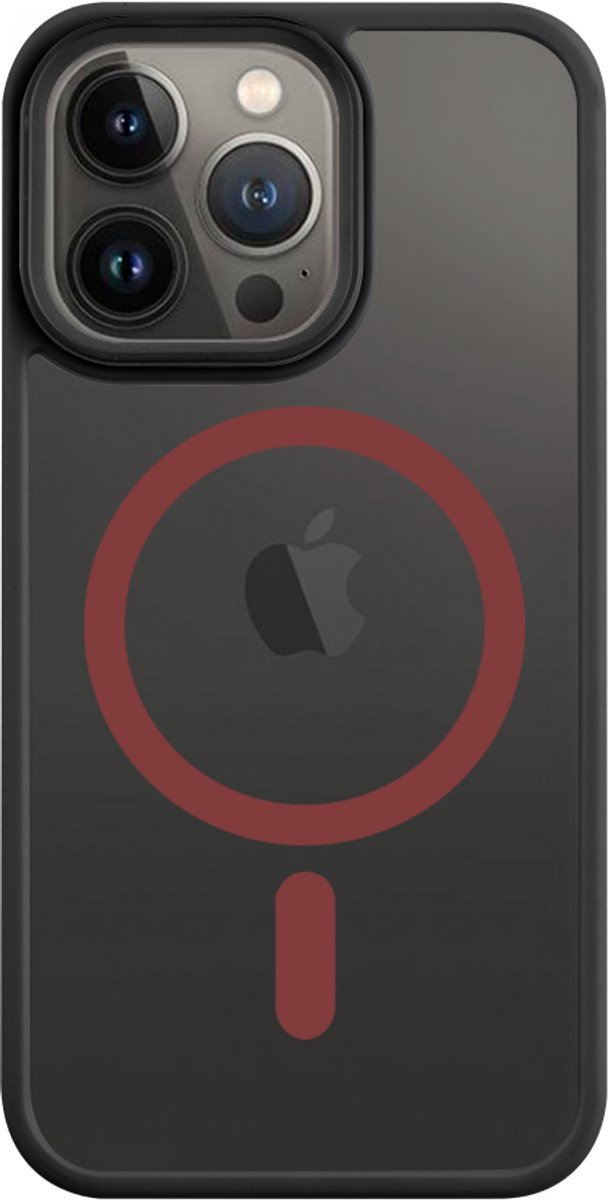 Tactical iPhone 13 Pro MagForce Hyperstealth 2.0 Cover – Hoesje met Losse Klikbare Knoppen – Black/Red