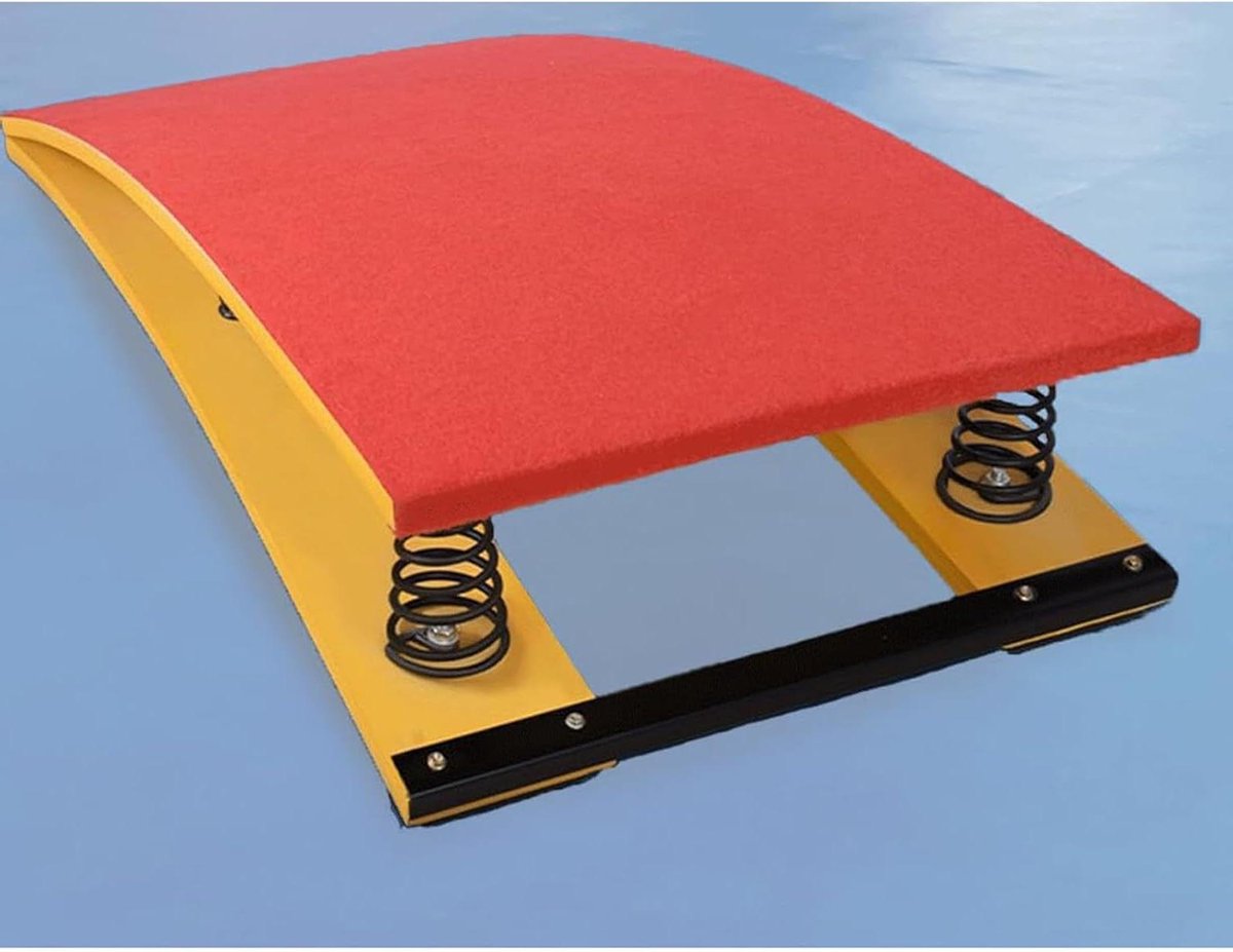 Gymnastiek Springplank - Springen Oefenen - Sport Training - Stevige Stalen Veer - 80x50cm - Rood