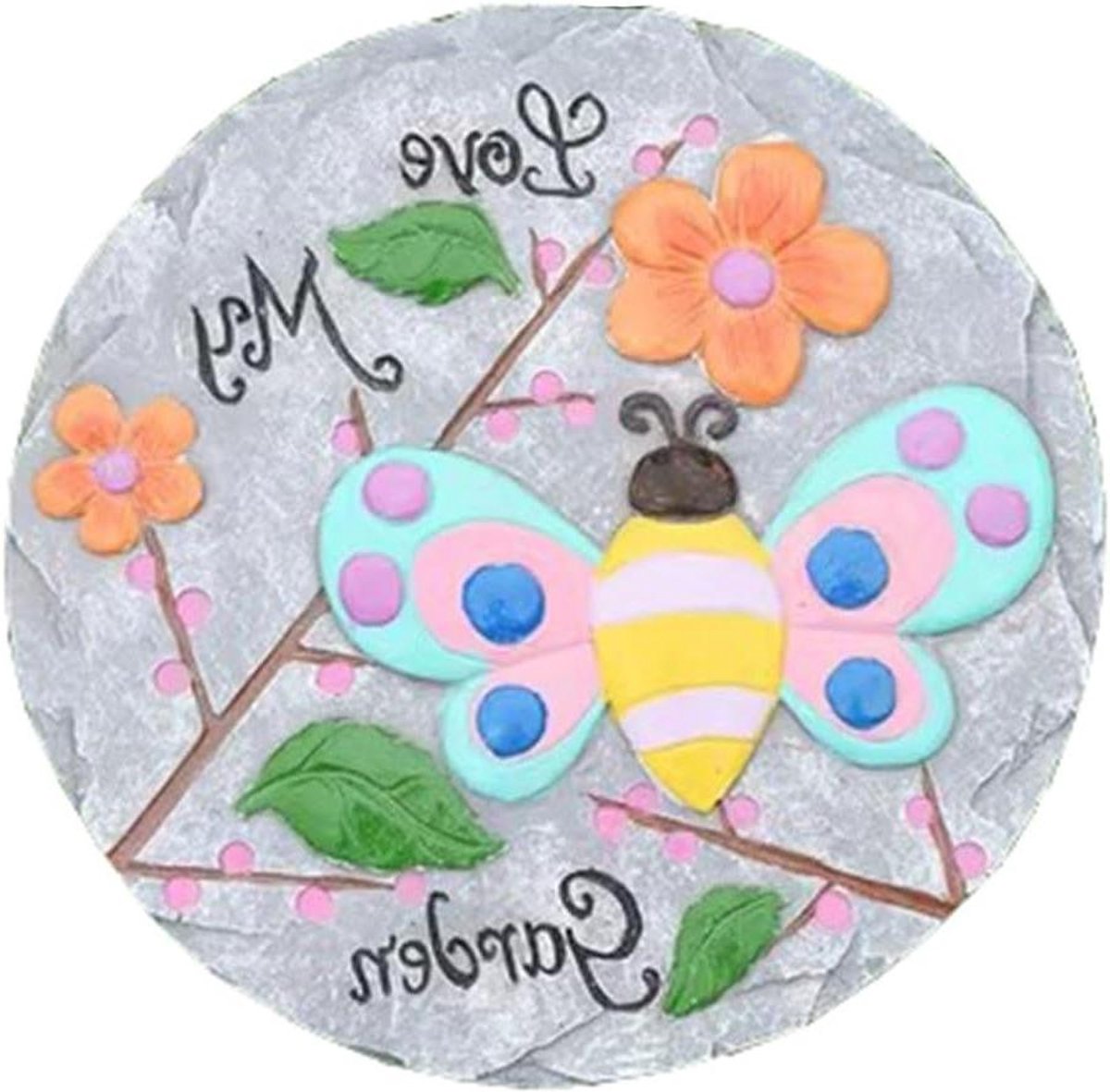 Tuin Decoratie Steen - Buiten Pad - Tuin Verfraaien - Levendige Details - 26x26x3 cm - Meerdere Kleuren