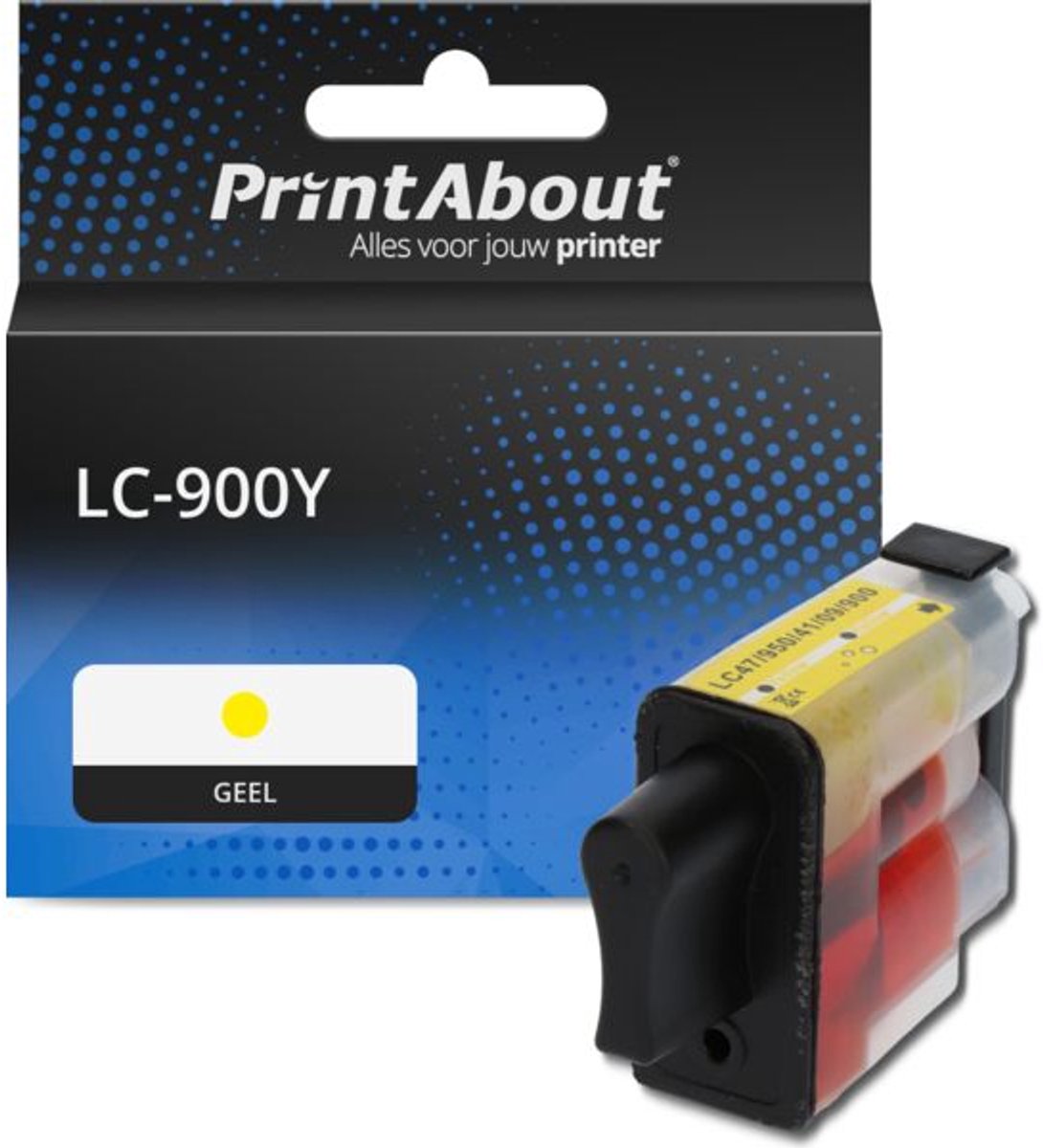 PrintAbout huismerk Inktcartridge LC-900Y Geel geschikt voor Brother
