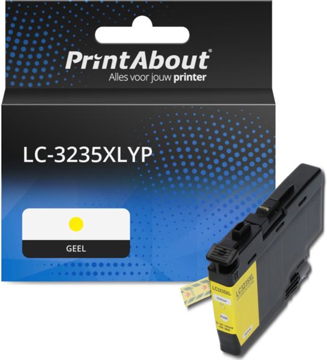 PrintAbout Huismerk Brother LC-3235XLYP Inktcartridge Geel Hoge capaciteit
