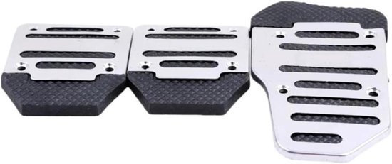 Pedaalhoezen Auto - Universele Set - Veiliger Rijden - Antislip Ontwerp - 1 Set - Zilver — afbeelding 2