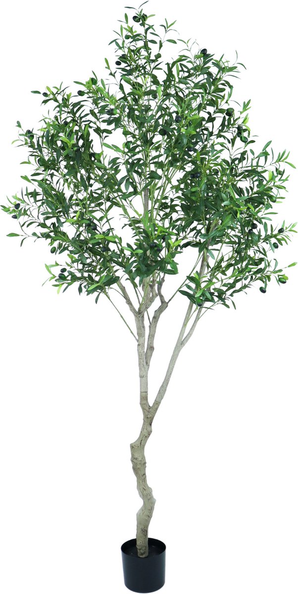 Kunst Olijfboom 210cm | Nep Olijfboom | Grote Kunstplant | Kunstplanten voor Binnen | Valse Olijfboom | Olijf Kunstplant | Kunstplant kamerhoog