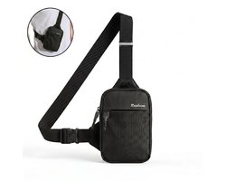 Rainbecom - Stijlvolle Zwarte Borsttas - Kleine Crossbodytas - 21.5x15x3 cm - Schoudertas - Kleine Handtas - Nylon en Polyester - Verstelbare Waterdichte Mini-borsttas - Telefoontasje - Heren en Dames - Anti Diefstal
