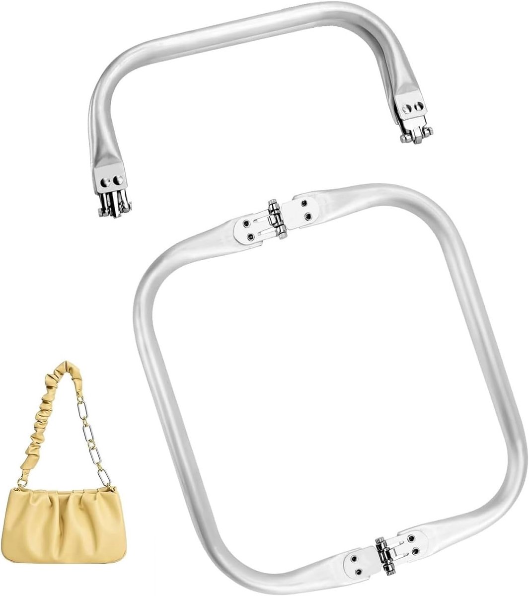 DIY U-vormige Tas met Aluminium Handvat - 2 Stuks