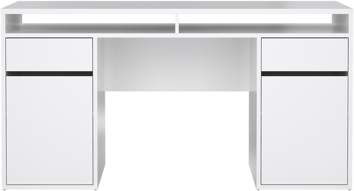 Giga Living Kantoorbureau Function Plus - Wit Hoogglans - 149x48x77cm