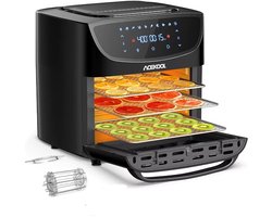 DIMICO - Airfryer 18L - 10 in 1 Heteluchtfriteuse met Touchscreen - 1800W XL Air Fryer Broodrooster - Digitale Convectie Oven - Bakken en Grillen