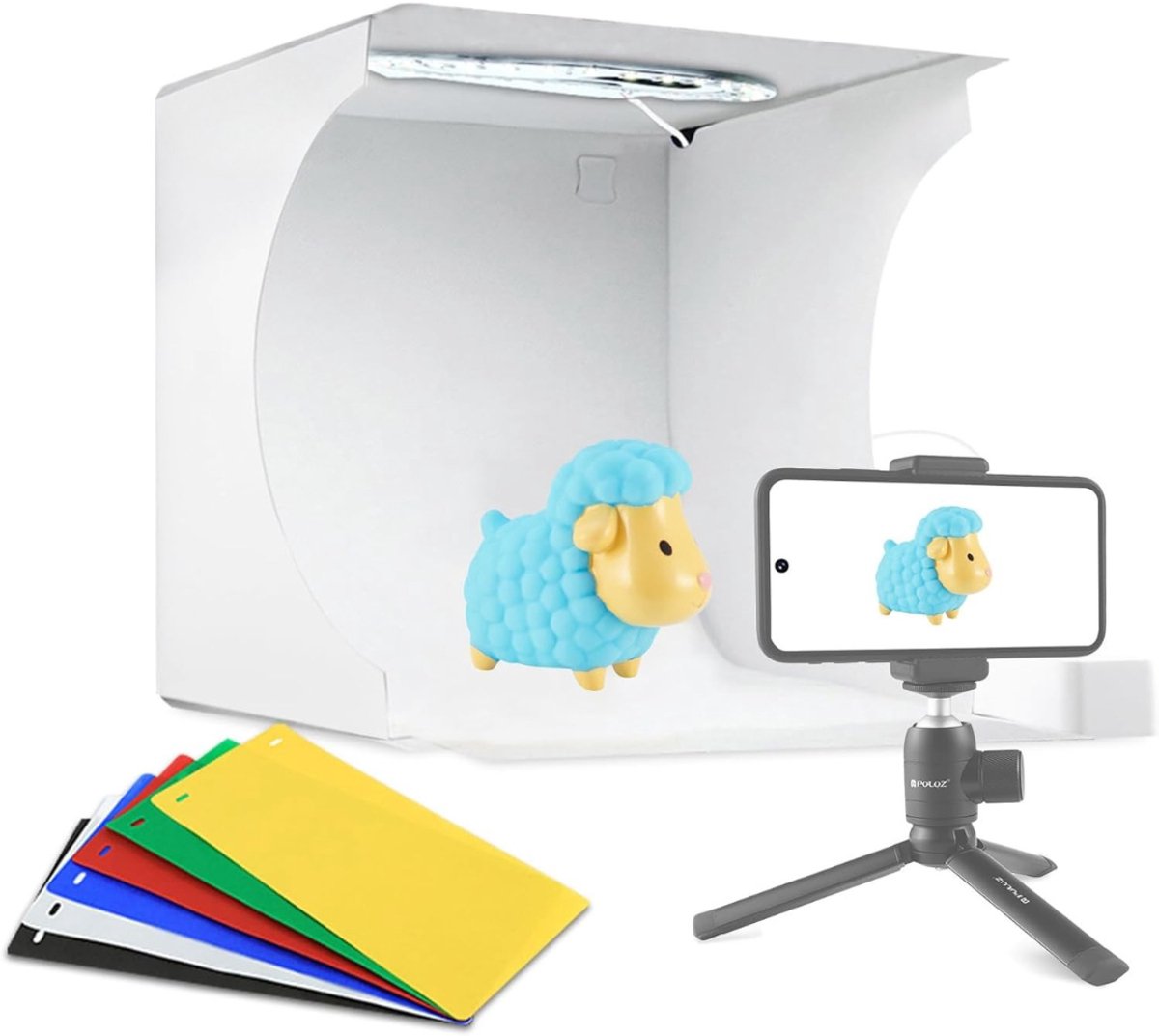 RWB® Fotobox - Fotostudio - Lichtbox - Wit - 24cm x 23cm x 23cm