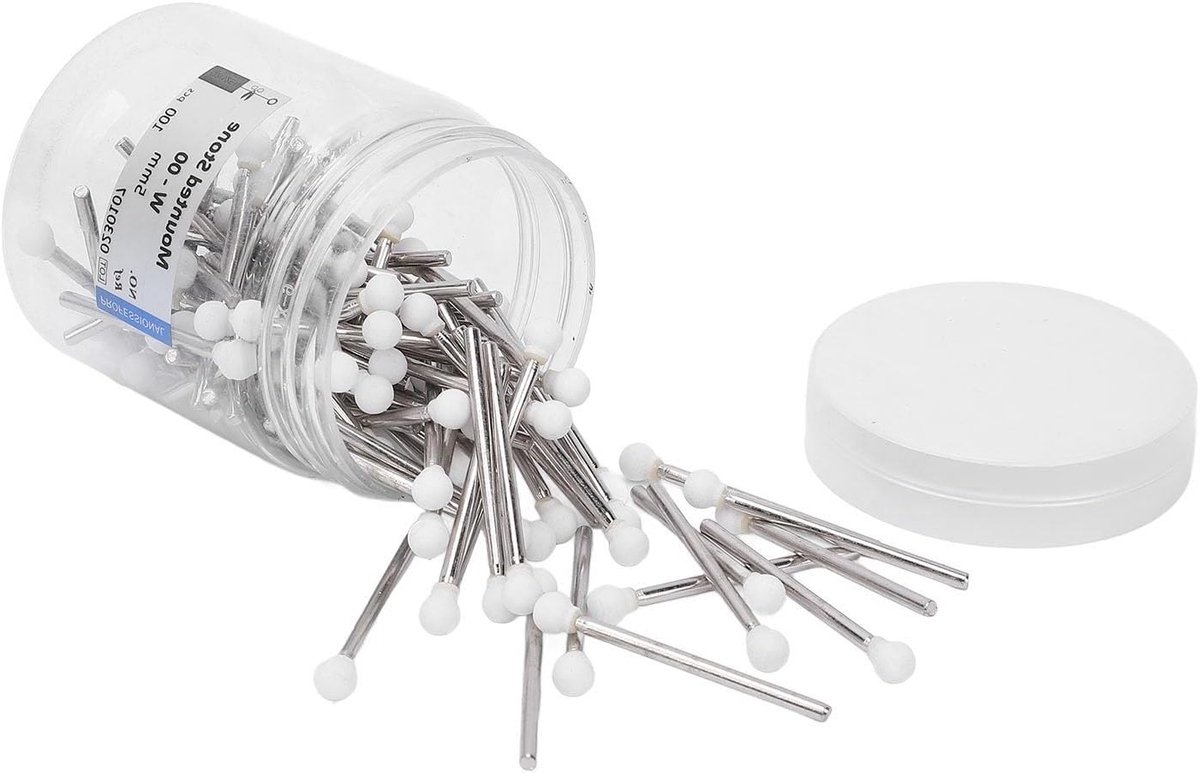 Set van 100 Nagel Ball Head Boorbits, Professionele Gereedschappen voor Gel Polijsten en Nagelverzorging