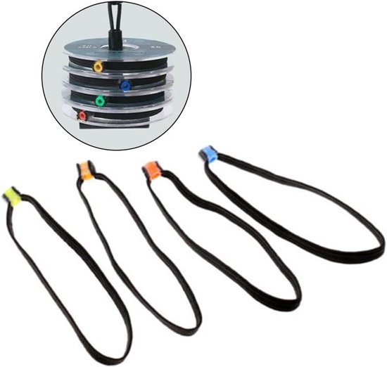 4 Stuks Lichtgewicht Vissnoer Spool Ring voor Vliegvissen, Elastisch Tippet Accessoire voor Visgerei en Hengelsport van Merkloos — afbeelding 4