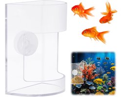 Voederbak met Extractor voor Aquarium, Voedingsbuis, Kweekbox en Aquariumverdeler voor Rond Aquaria en Vissen