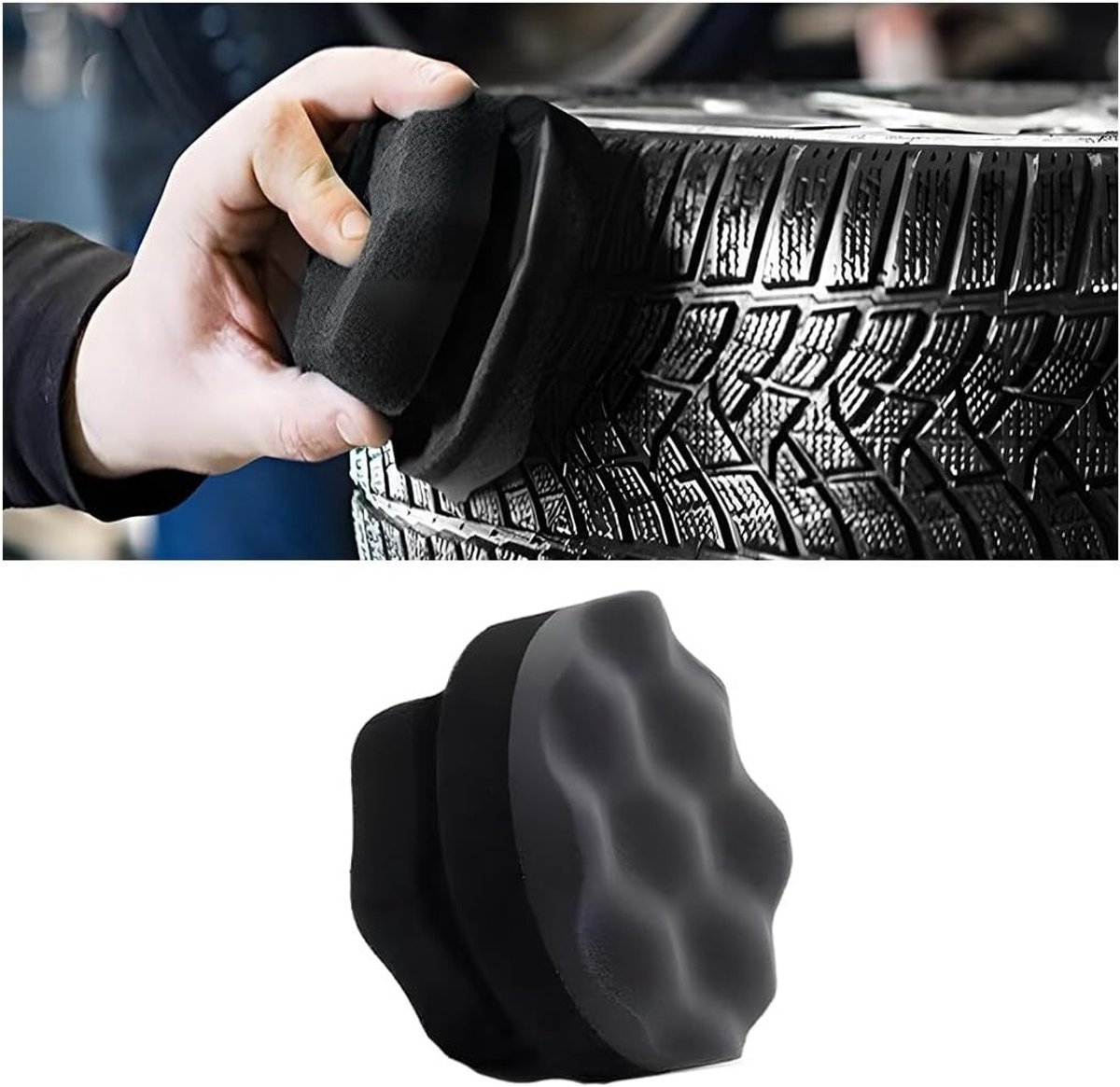 Grote Handheld Polijstschuim voor Auto, Herbruikbare Wax Applicator Pad, Ideaal voor Banden, Waxen en Polijsten