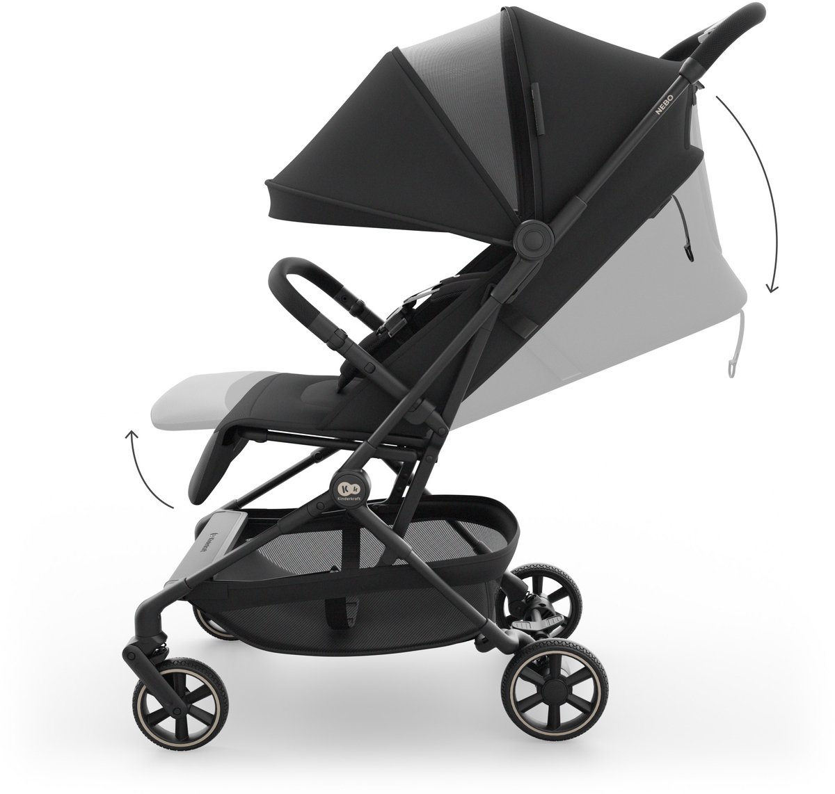 Kinderkraft NEBO - Buggy - Lichtgewicht - Handbagageformaat - Met Draagtas - Zwart – foto 6