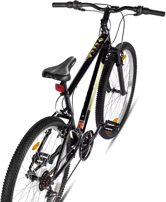 Mountainbike - Voor heren en dames - 18 snelheden, stalen frame, V-rem, hardtail - 66-69 cm, blauw van Merkloos — afbeelding 5