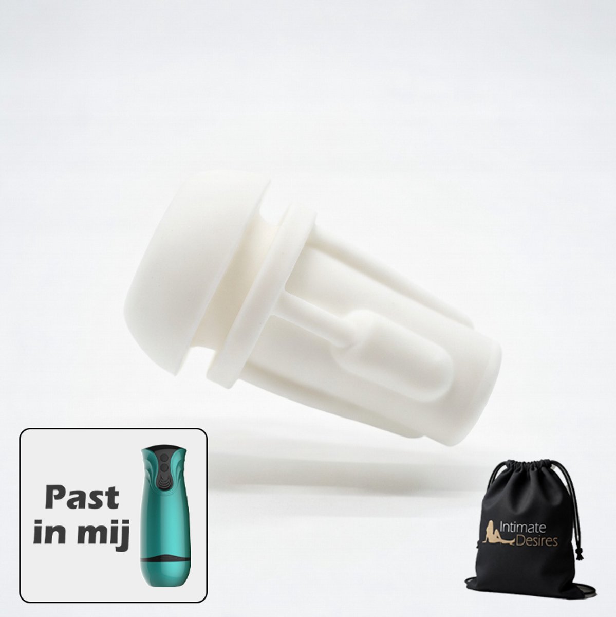 Intimate Desires® - Siliconen Sleeve voor London Masturbator - Geribbelde binnenzijde - Reserve onderdeel